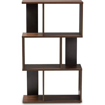 Legende Dark Display Bookcase - Walnut Brown, Dark Gray