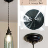 Rustic Half Gallon Caged Mason Jar Pendant Lamp, With Canopy Kit