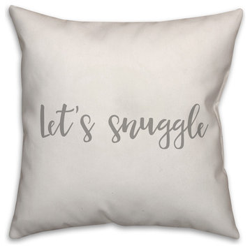 Let's Snuggle 16x16 Throw Pillow