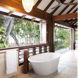 Breezway Louvre Windows next to bath tub - Windows