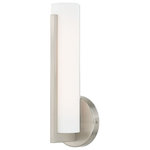 Livex Lighting - Livex Lighting 10351-91 Visby - 12" 10W 1 LED ADA Wall Sconce - State of the art LED components deliver superior qVisby 12" 10W 1 LED  Brushed Nickel Satin *UL Approved: YES Energy Star Qualified: n/a ADA Certified: YES  *Number of Lights: Lamp: 1-*Wattage:10w LED bulb(s) *Bulb Included:Yes *Bulb Type:LED *Finish Type:Brushed Nickel
