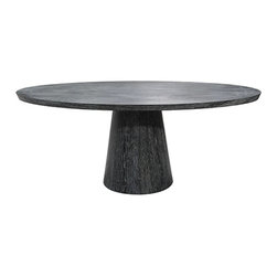 Worlds Away - Worlds Away Jefferson Oval Oak Pedestal Dining Table - Dining Tables