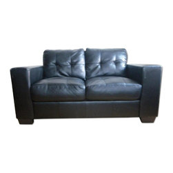 Jennifer Black Loveseat - Sofas