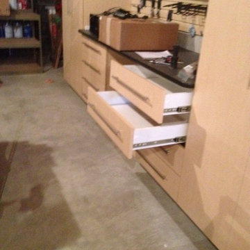 Hardrock Maple Basement Workshop Cabinets