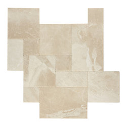 Botticino Brushed & Chiseled Marble Tiles - Wall And Floor Tile