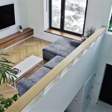 Williamsburg Townhouse - Living Room Overlooking Entry Hall
