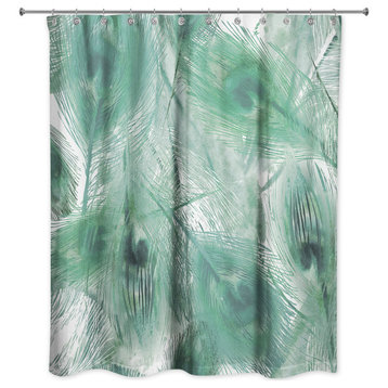 Peacock Feathers 2 71x74 Shower Curtain