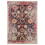 Safavieh - Safavieh Monaco Collection MNC206 Rug, Grey/Multi, 6'7" X 9'2" - Free-spirited and vibrantly colored, the Safavieh Monaco Collection imparts boho-chic flair on fanciful motifs and classic rug designs. Contemporary decor preferences are indulged in the trendsetting styling and addictive look of Monaco. Power-loomed using soft, durable synthetic yarns creating an erased-weave patina that adds distinctive character to room decor.