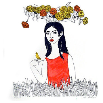 "Portrait of Woman With Yellow Bird" Artwork