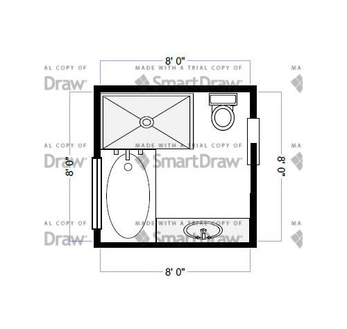 Bathroom Layout Idea 8x8 - How To Draw Up A Bathroom Plan