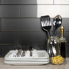 Forever 4 in x 16 in Glass Subway Tile in Matte Eternal Gray