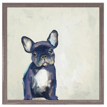 "Best Friend - Frenchie Pup" Mini Framed Canvas by Cathy Walters