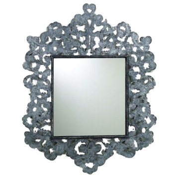 Gorgeous Vintage Style Silver Fretwork Wall Mirror Extra Large Modern