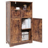 Large Storage Cabinet with 2 Adjustable Drawers & 2 Shelf