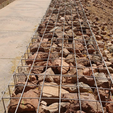 260 ft long gabion wall and a 40 ft long bridge over a wash in Surprise, AZ.