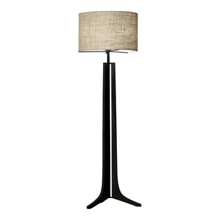 62.25 Kona Mid-century Modern Tripod Floor Lamp With Drum Shade