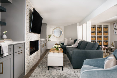 Elegant basement photo in Denver