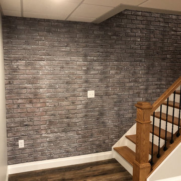 Chicago Brick Veneer Staircase Accent Wall