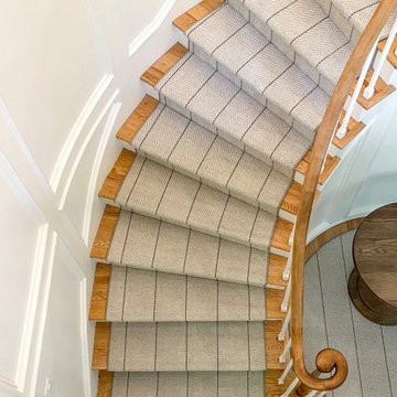 Peter Island Stripe (Graphite) Custom Stair Runner