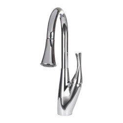 Miseno - Miseno MK600 Cirillo Pullout Spray Kitchen Faucet with Snap-Lock Faucet Head - Kitchen Faucets