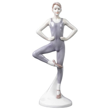 Retire (Passe) Male Ballet Dancer Statue- Made of Fine Porcelain