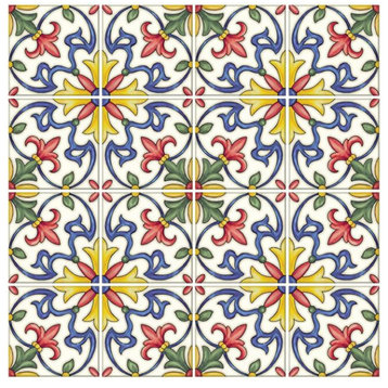 InHome  Tuscan Tile Peel & Stick Backsplash Tiles - Multicolor
