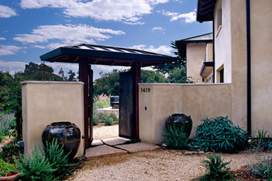 Example of a zen exterior home design in Santa Barbara