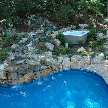 Freeform Pool With Waterfall