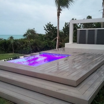 Custom Fiberglass Hot Tub done in Turks & Caicos