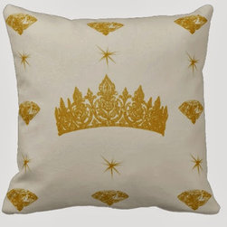 Tomova Jai Designs - Queen Of Diamonds Decorative Pillow - Decorative Pillows
