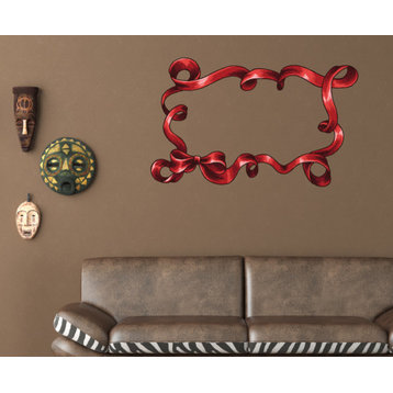Christmas Frame Vinyl Wall Decal ChristmasFrameUScolor003; 12 in.
