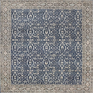 Ahgly Company Indoor Square Mid-Century Modern Area Rugs, 7' Square