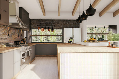 Design ideas for a contemporary kitchen in Sydney.