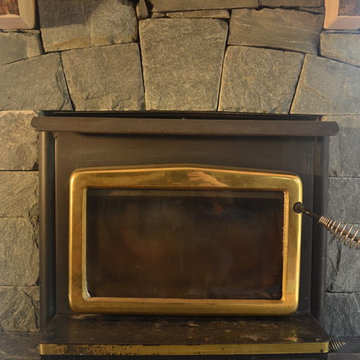 Saltspring Island Stone Fireplace