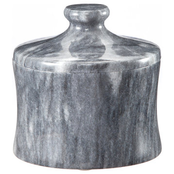Vinca Collection Cloud Gray  Marble 4" x 4" Cannister