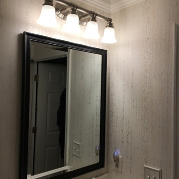 Cornices for the Condo, wallpaper, and other decorative touches