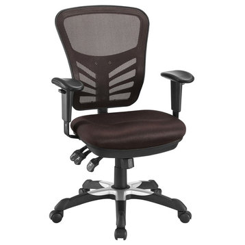 Articulate Mesh Office Chair, Brown