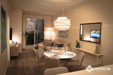 Inspiration for a small modern living room remodel in Calgary