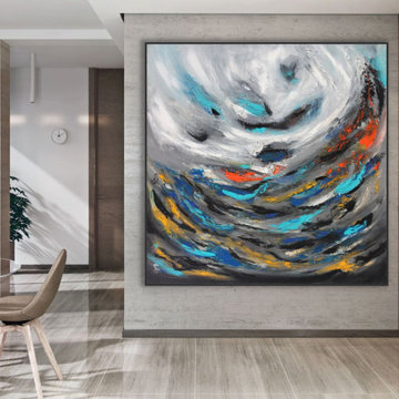 Original Handmade Modern Abstract Custom Art for Modern Contemporary Interiors