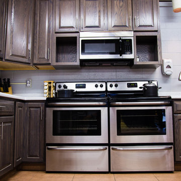 Firehouse Kitchen with Driftwood-Stained Oak