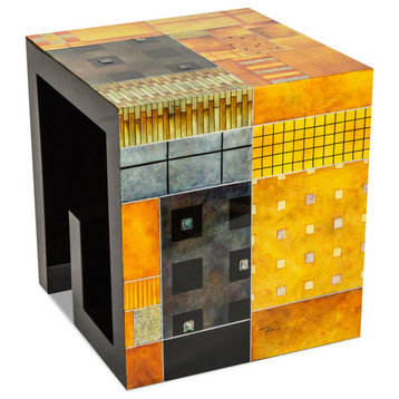 AICO Michael Amini Illusions Square End Table