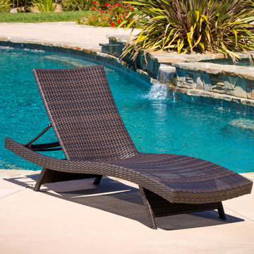 Contemporary Outdoor Patio Ft. Adjustable Chaise Lounge Chair