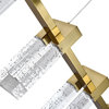Sorrento 40" Linear ETL Certified Integrated LED Chandelier, Antique Brass