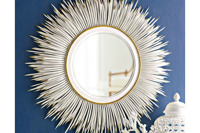 White "Porcupine Quill" Mirror