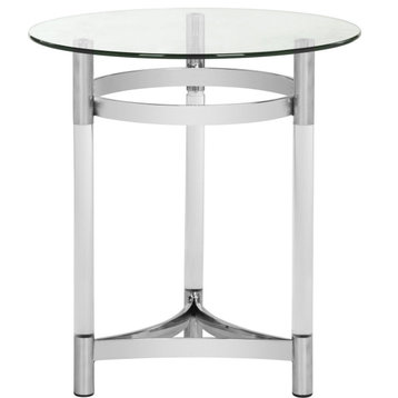Letty Round End Table - Clear