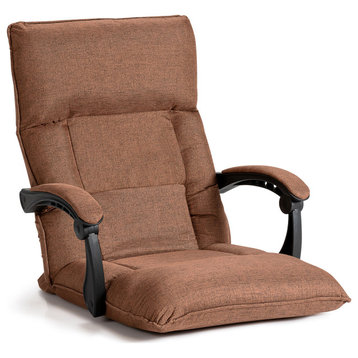 Costway 14-Position Floor Chair Lazy Sofa w/Adjustable Back Headrest Waist