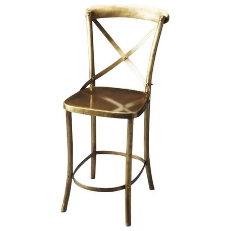 Butler Specialty Industrial Chic 24" Counter Stool In Gold