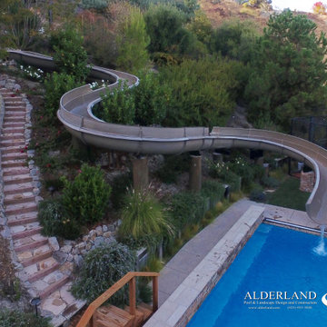 100' foot long family owned waterslide. Alamo, CA