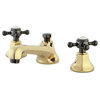 widespread faucet brass pop-up drain polished brass finish NS4466BX