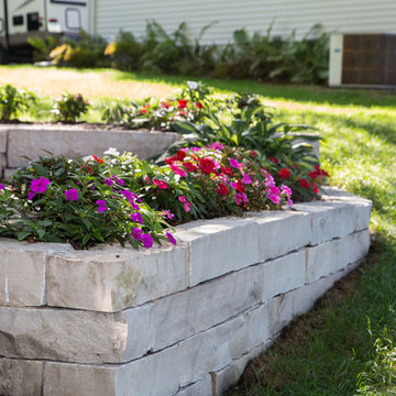 Natural Stone Retaining Walls & Walkway